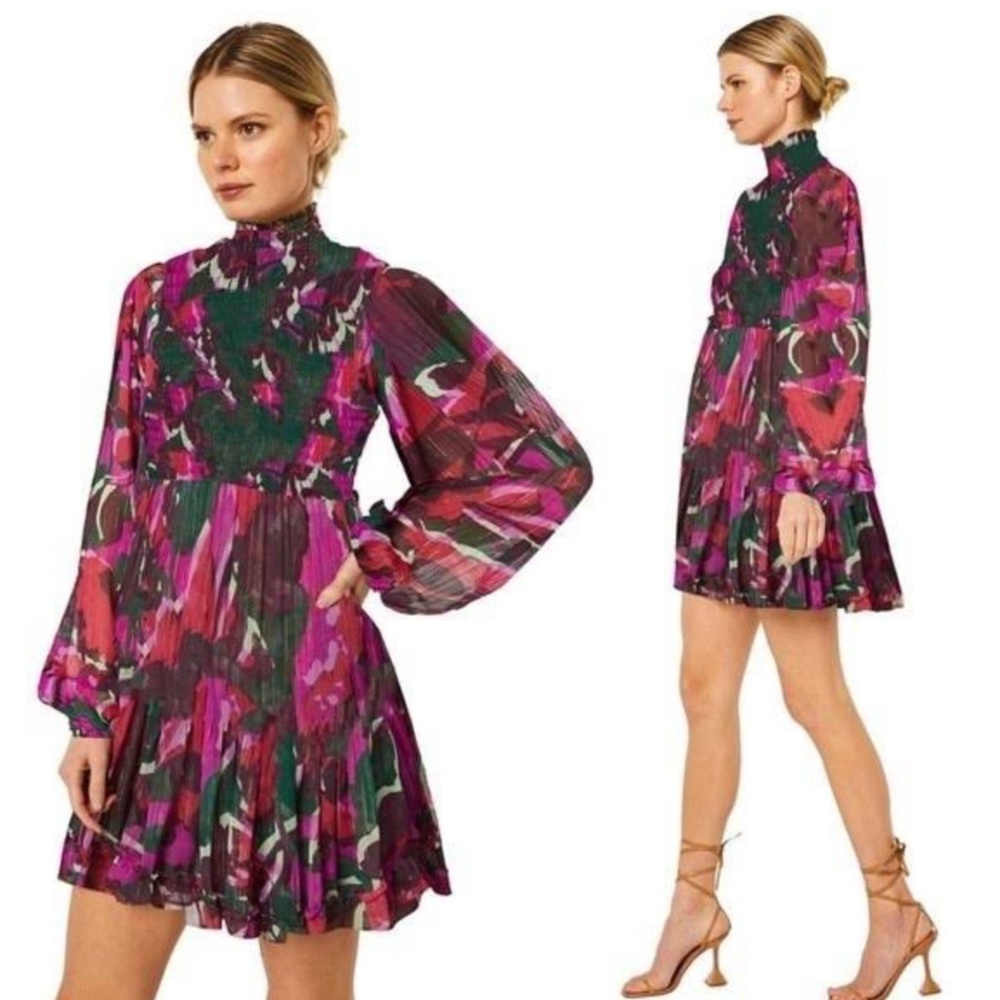 MISA LOS ANGELES JESSA -HOLIDAY ABSTRACT DRESS SIZE M